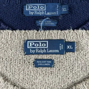 00s Polo Ralph Lauren Linen Cotton Sweaters- SELECT KNIT