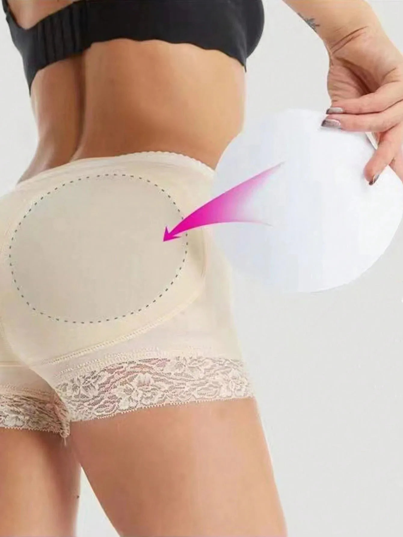 1 Pc Women Buttocks Padding Panties Butt Lifter Shaper Body Waist Trainer Tummy Slimming Sheath Woman Flat Belly Pad Hip Shapewear Fake Ass