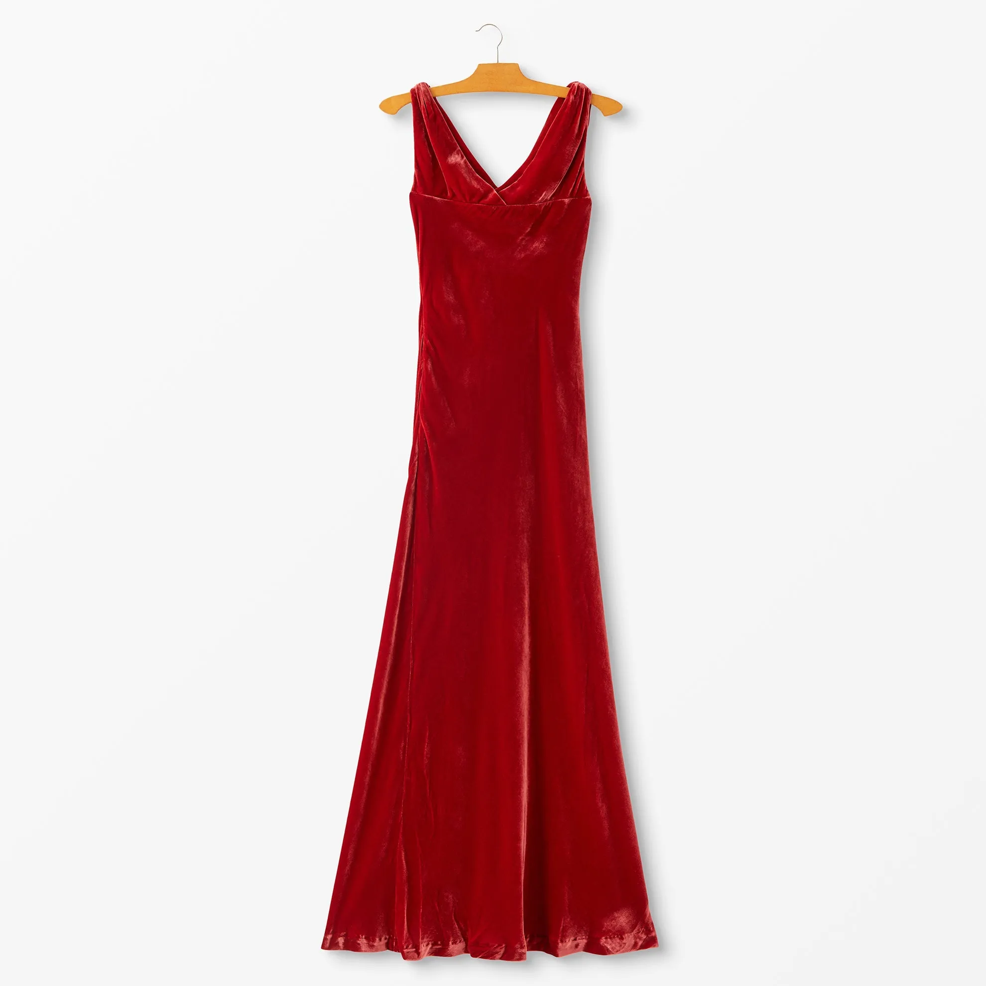 1930s Silk Velvet Gown