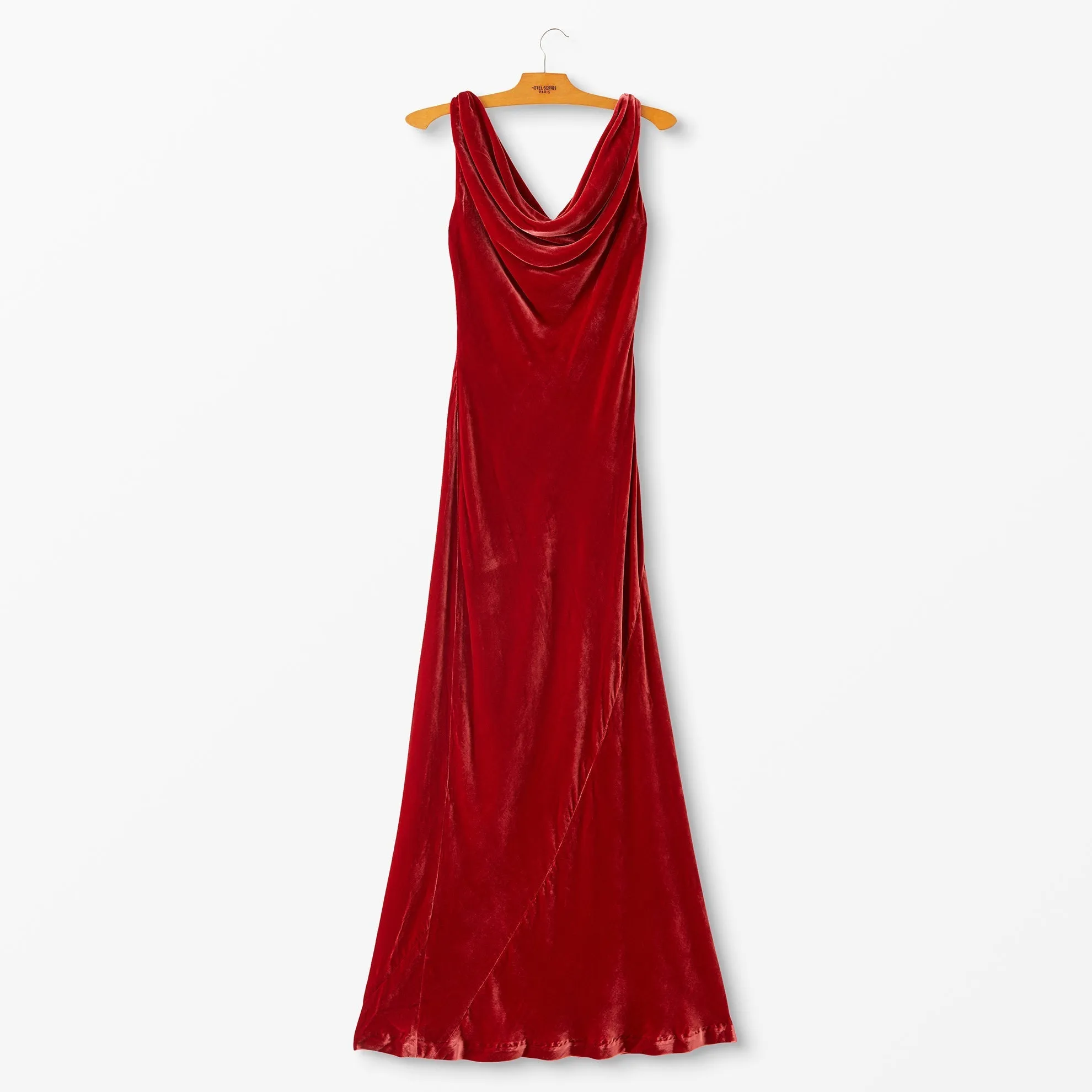 1930s Silk Velvet Gown