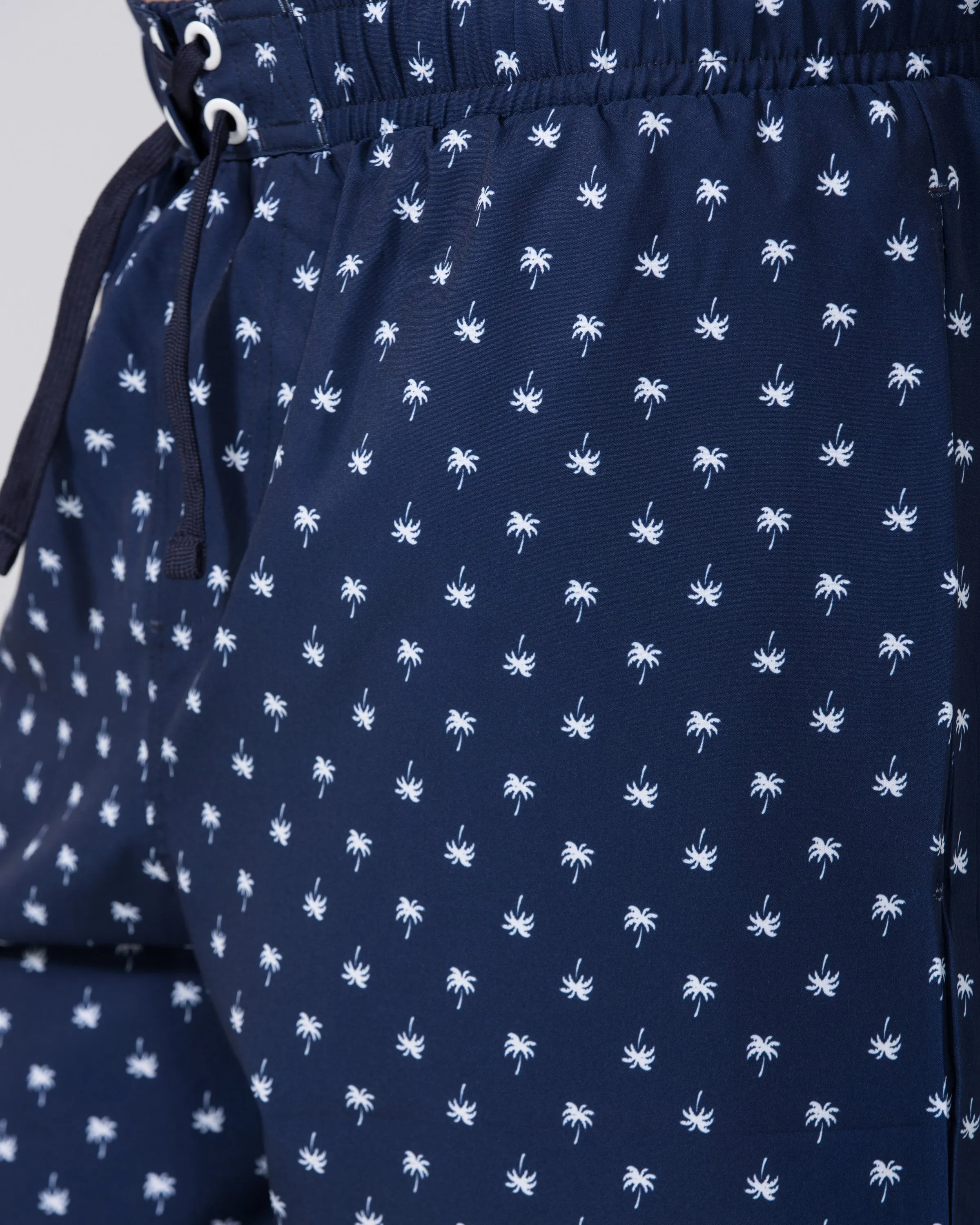 2t Tall Palm Print Swim Shorts (navy)
