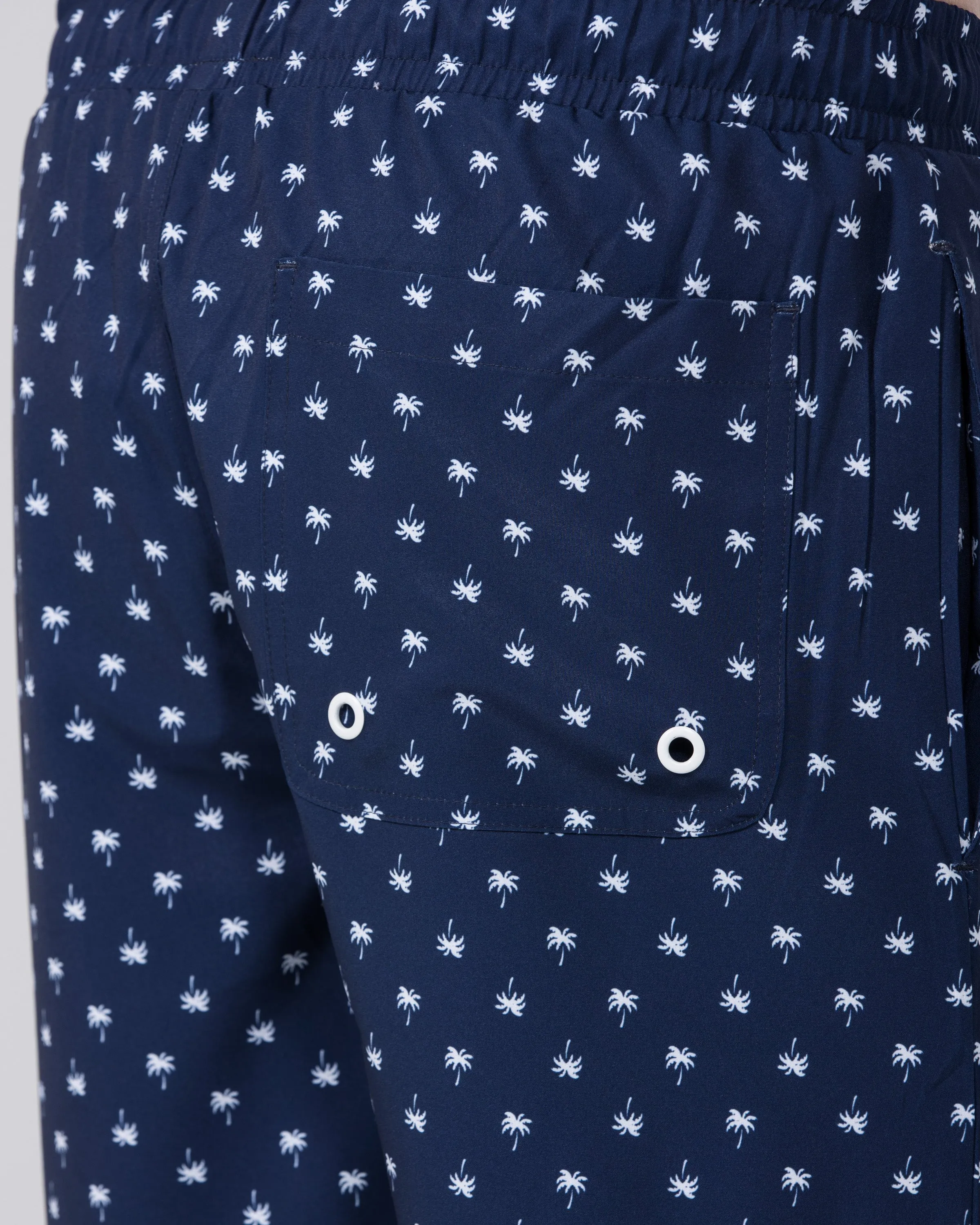 2t Tall Palm Print Swim Shorts (navy)