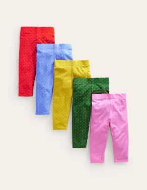 5-Pack Cropped Leggings-Multi Spot