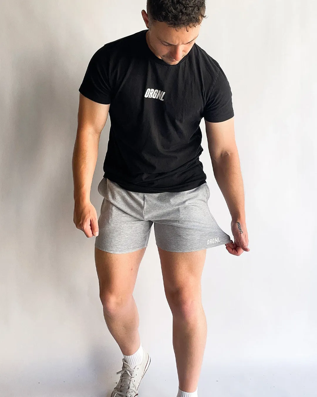 5" Raw Edge Shorts - Grey
