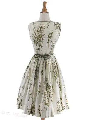 60s Botanical Print Day Dress