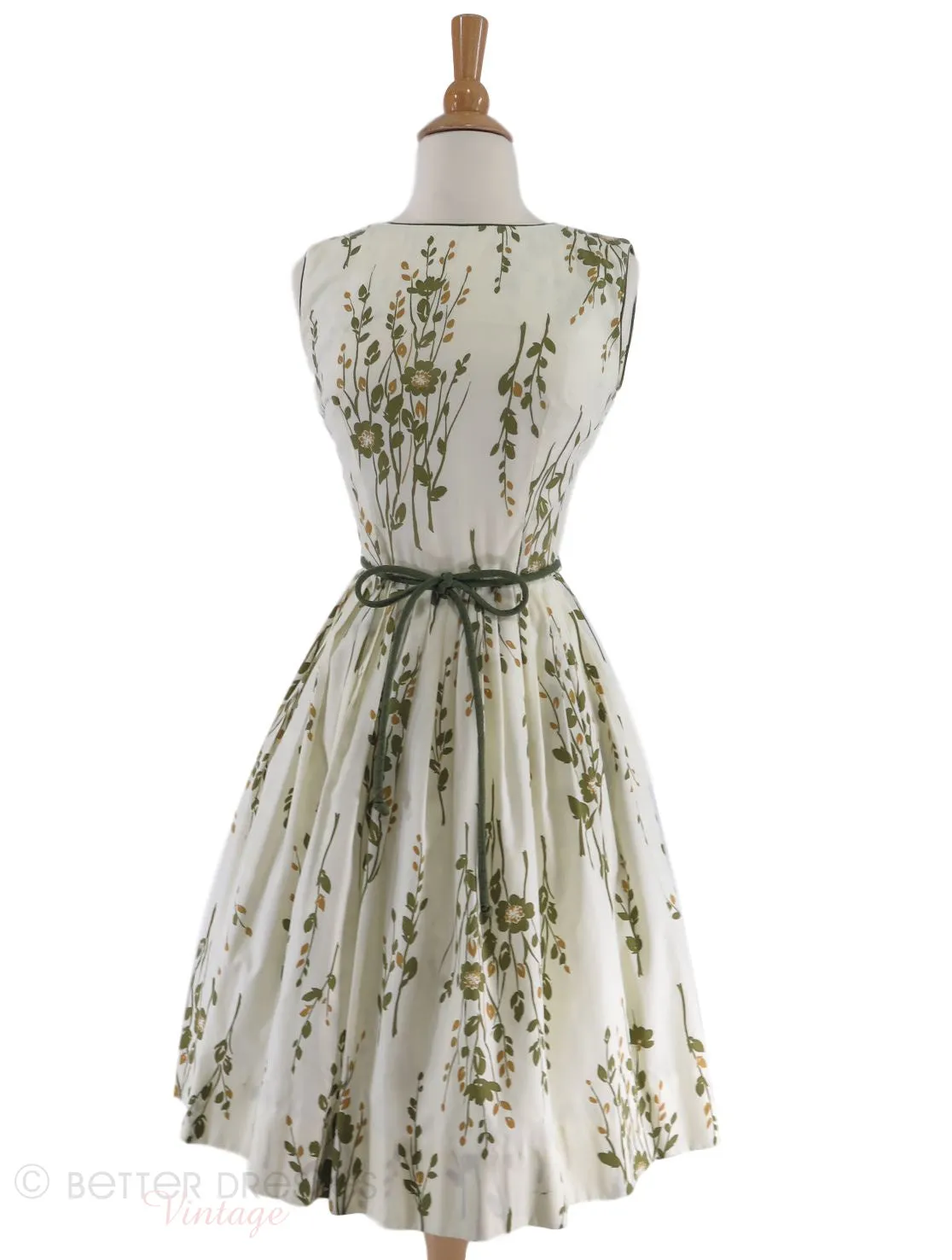 60s Botanical Print Day Dress