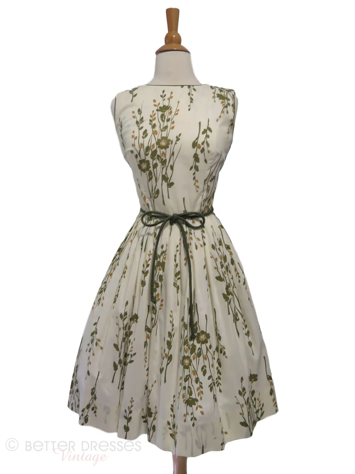 60s Botanical Print Day Dress