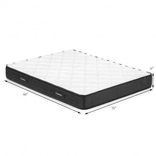 8 Inch Breathable Memory Foam Bed Mattress Medium Firm for Pressure Relieve-King