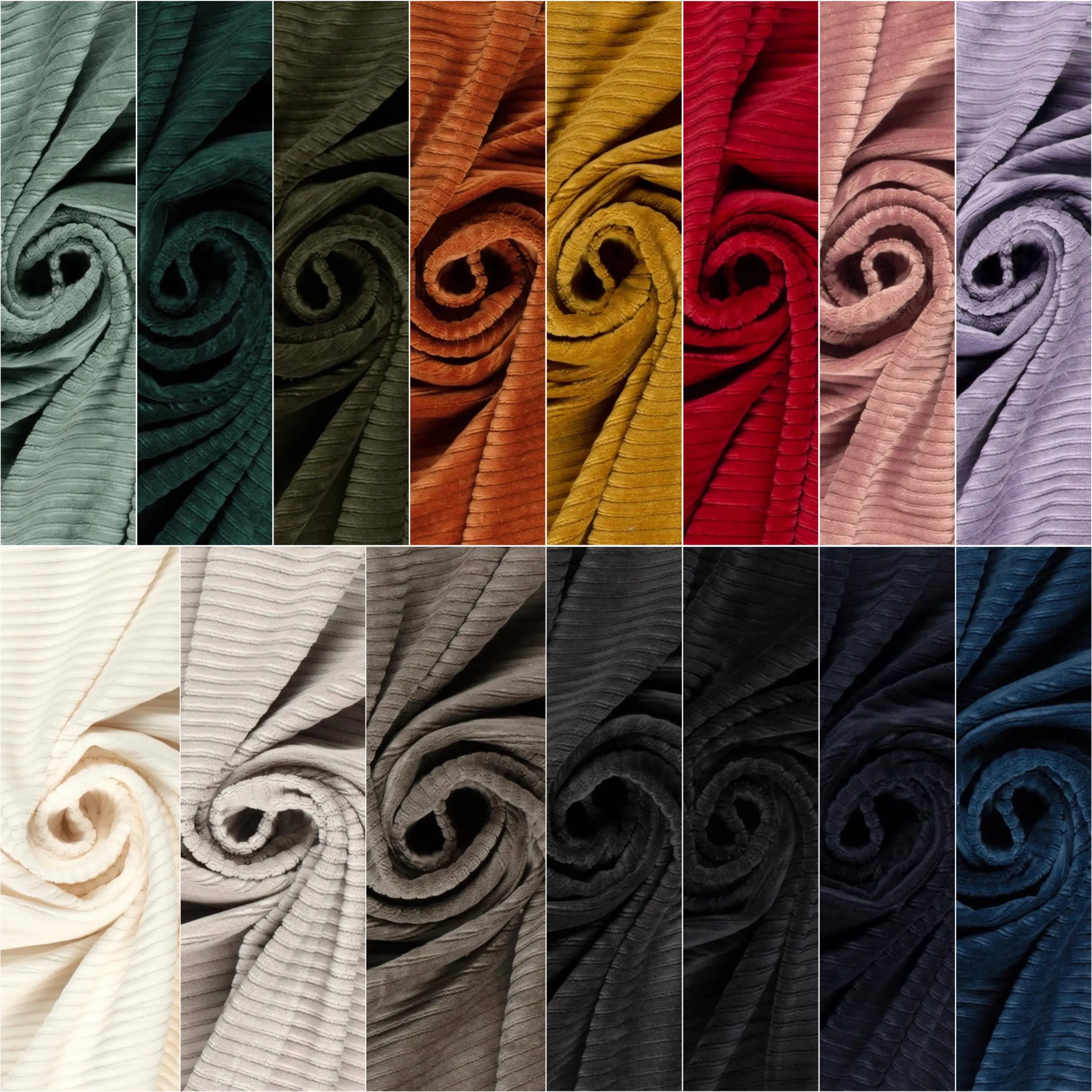 93CM REMNANT BLACK JERSEY RIBBED JUMBO CORD SALE