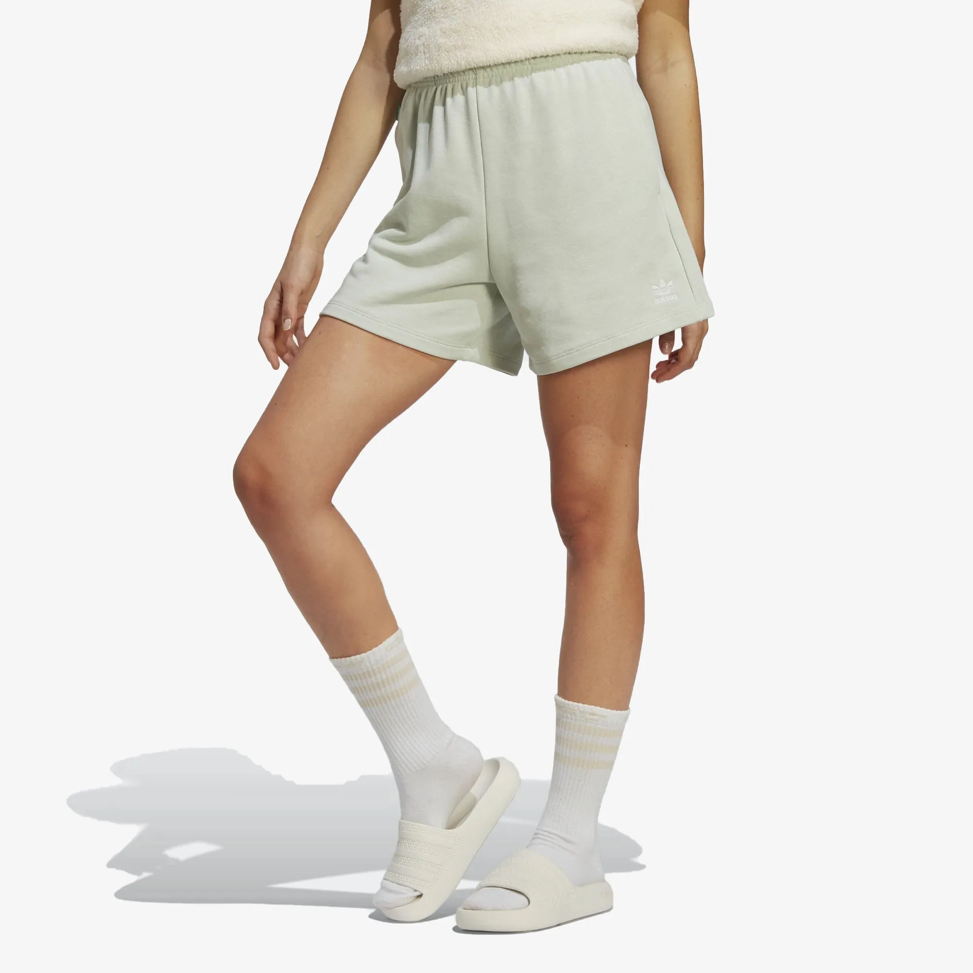 Adidas Originals | ESSENTIALS  MADE WITH HEMP SHORTS  { LINEN GREEN