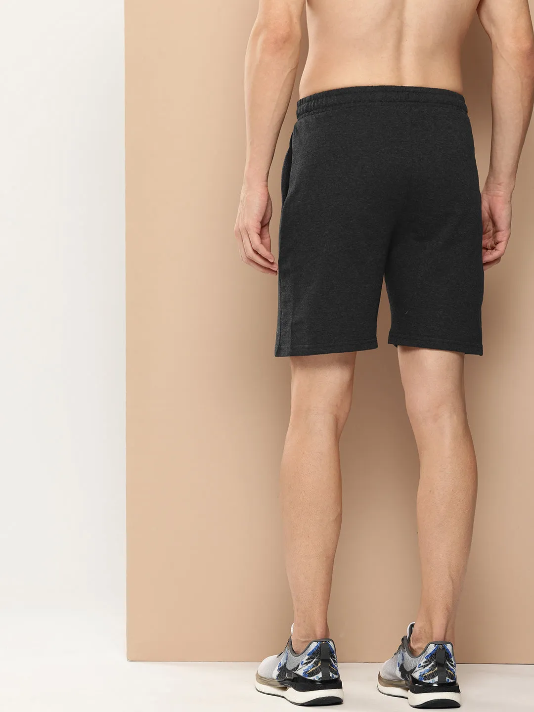Alcis Men Charcoal Solid Shorts