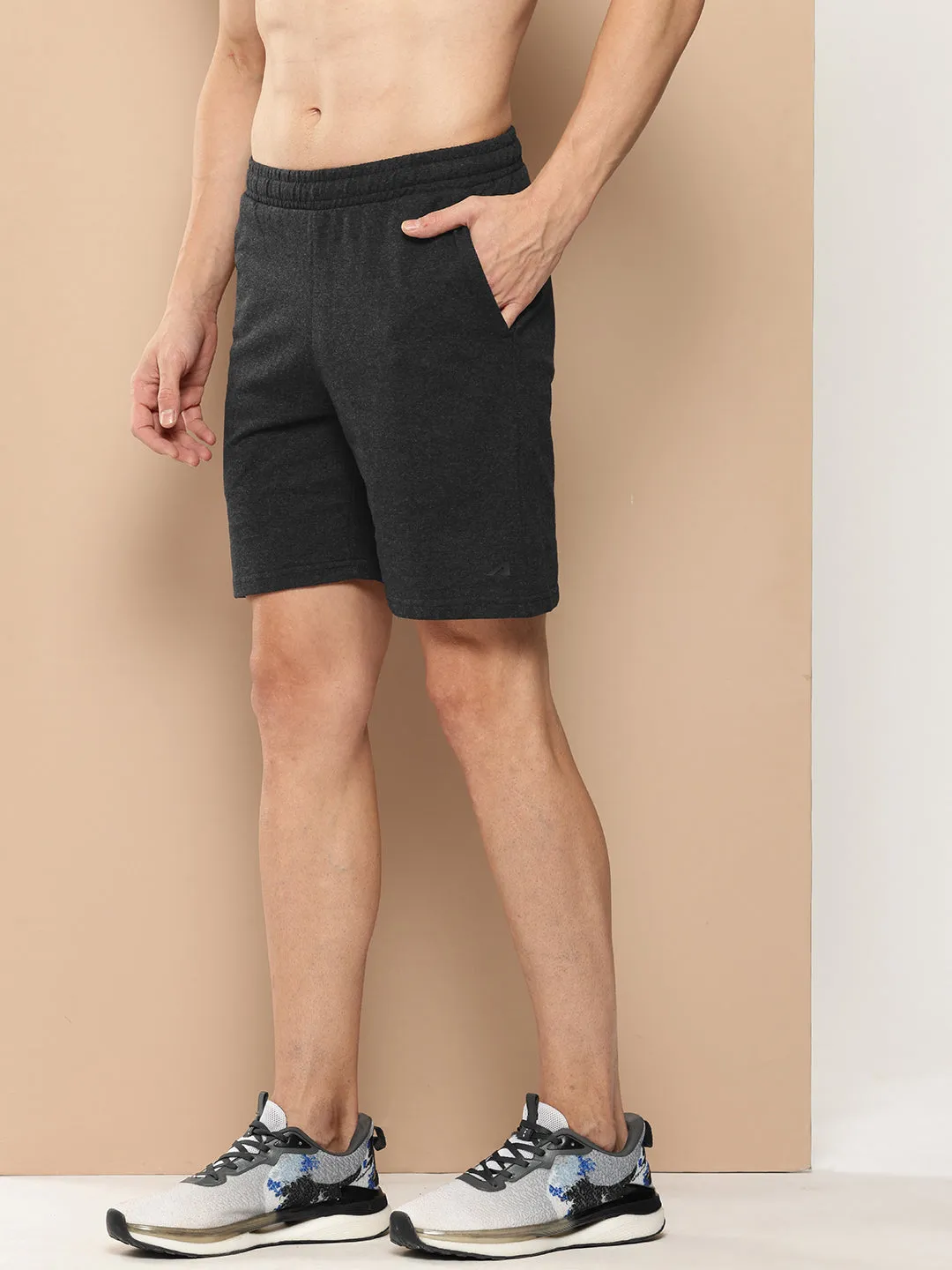 Alcis Men Charcoal Solid Shorts