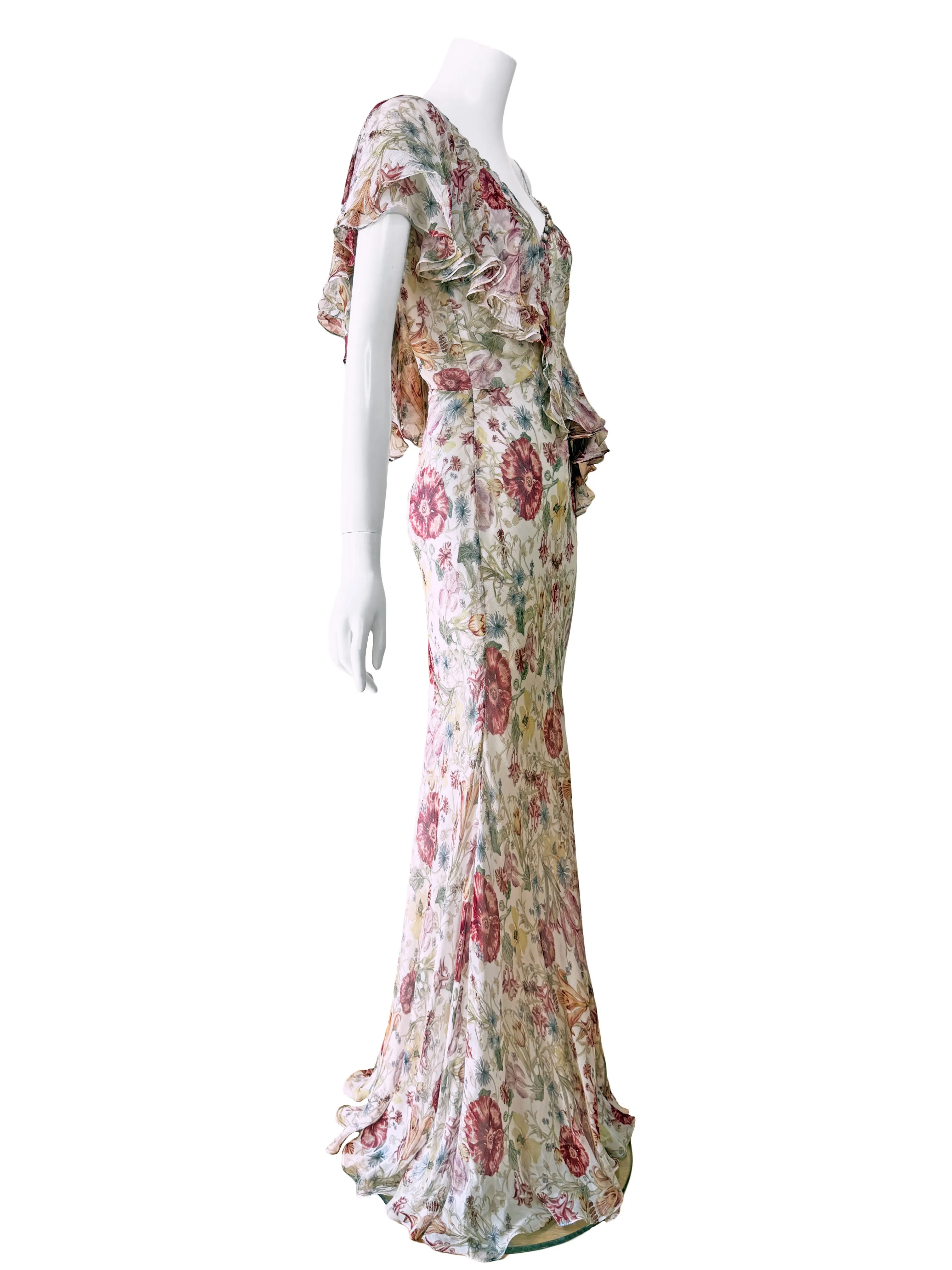 Alexander McQueen By Sarah Burton Spring 2016 Floral Maxi Dress
