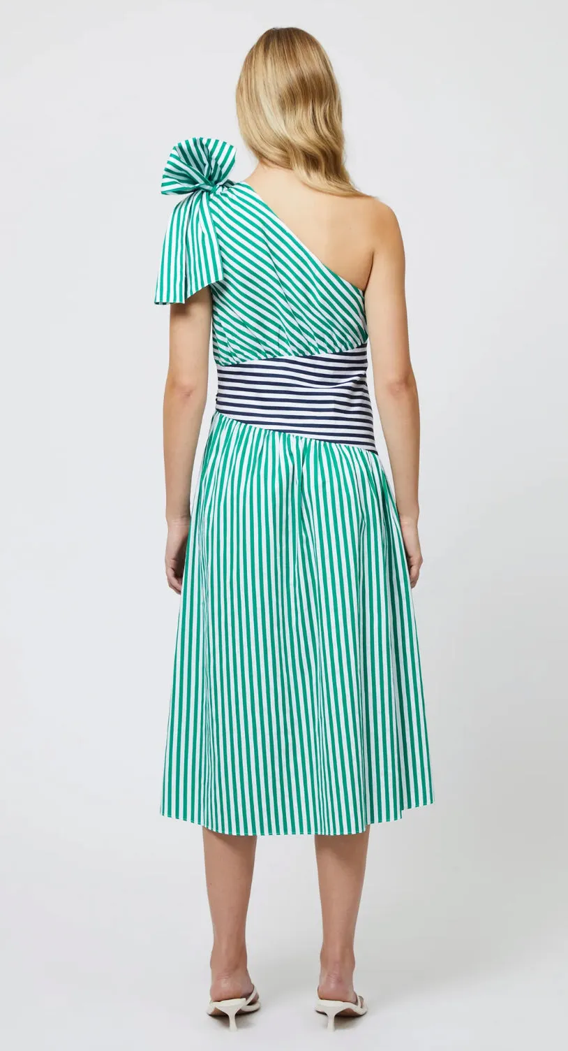 Alexis Striped One Shoulder Dress