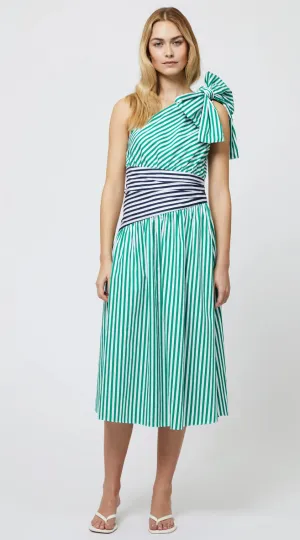 Alexis Striped One Shoulder Dress