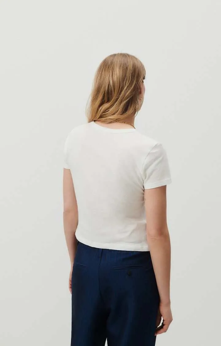 American Vintage Gamipy T Shirt Short Sleeve Crew Neck White