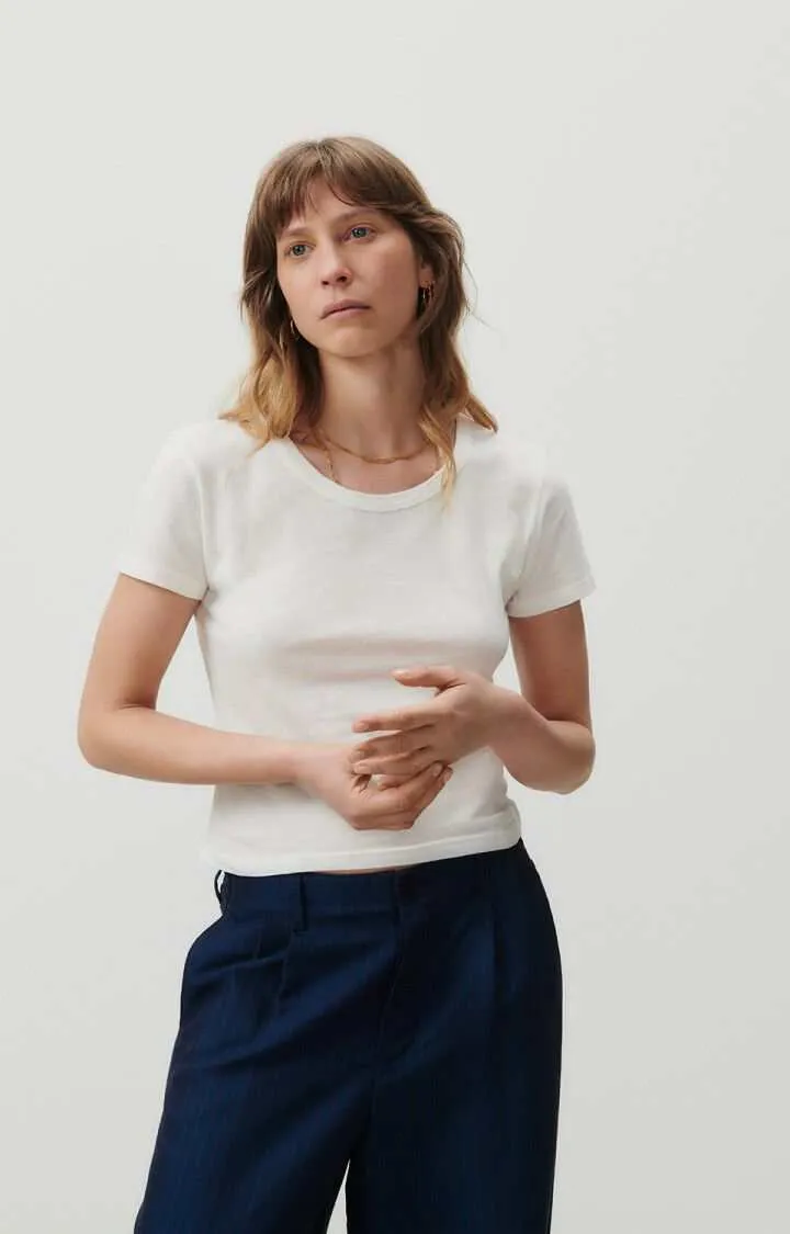 American Vintage Gamipy T Shirt Short Sleeve Crew Neck White