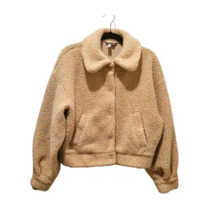 &amp; OTHER STORIES Faux Shearling Teddy Jacket Sz 8 Beige Neutral Tan