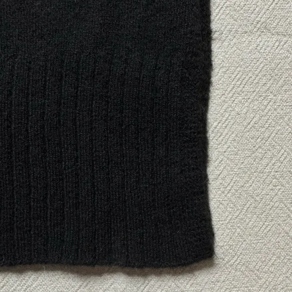 Anthropologie Daily Practice Black Knit Turtleneck Sweater Tunic XS Oversized