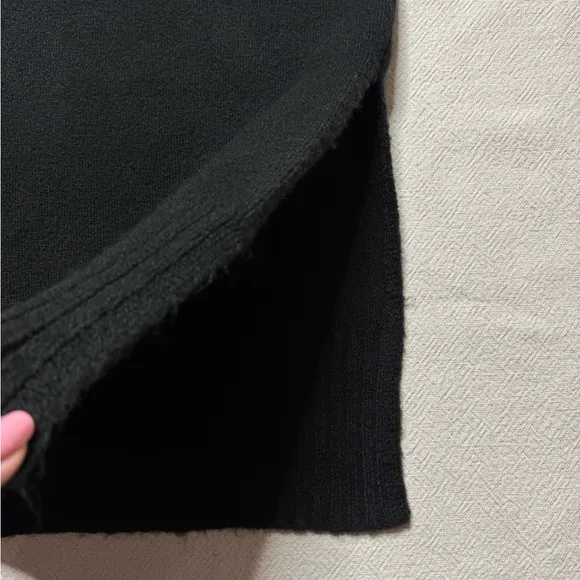 Anthropologie Daily Practice Black Knit Turtleneck Sweater Tunic XS Oversized