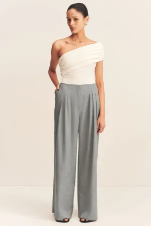 Asher Wide Leg Pant in Smoke Grey