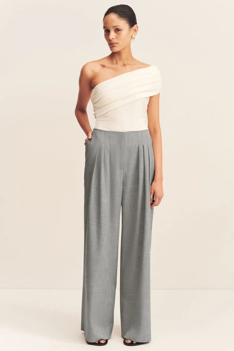 Asher Wide Leg Pant in Smoke Grey