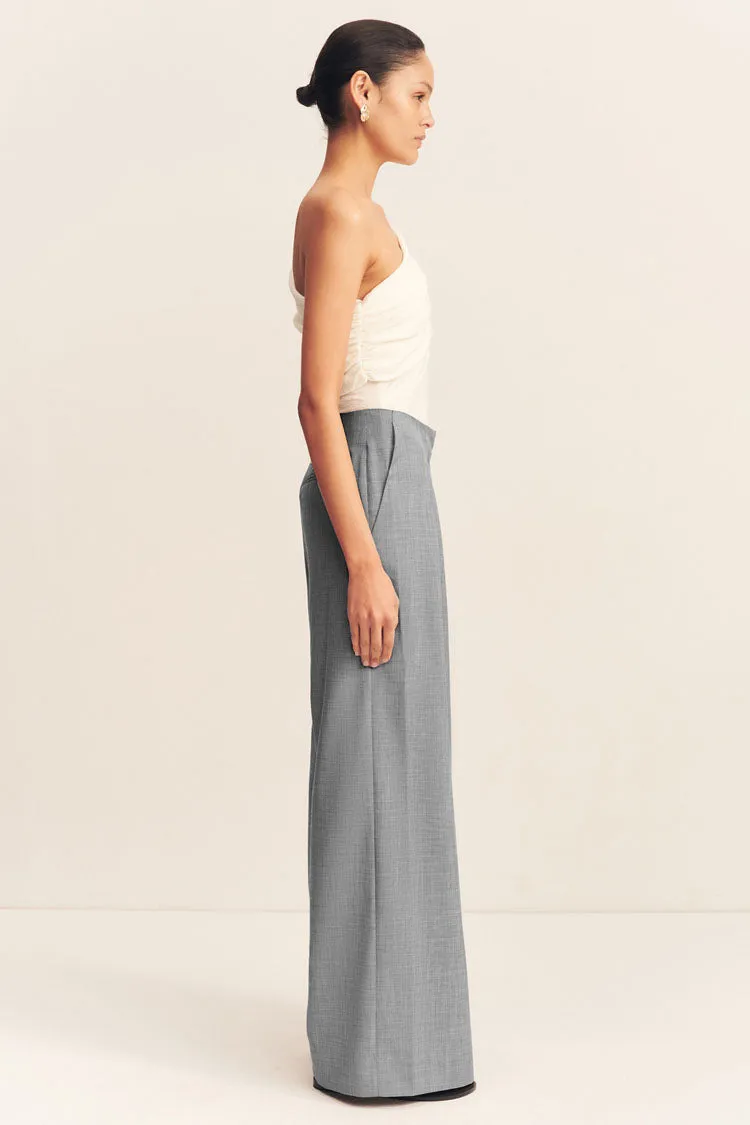 Asher Wide Leg Pant in Smoke Grey