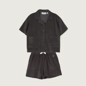 Asphalt Towelling Boxy Shirt and shorts "Outfit set"