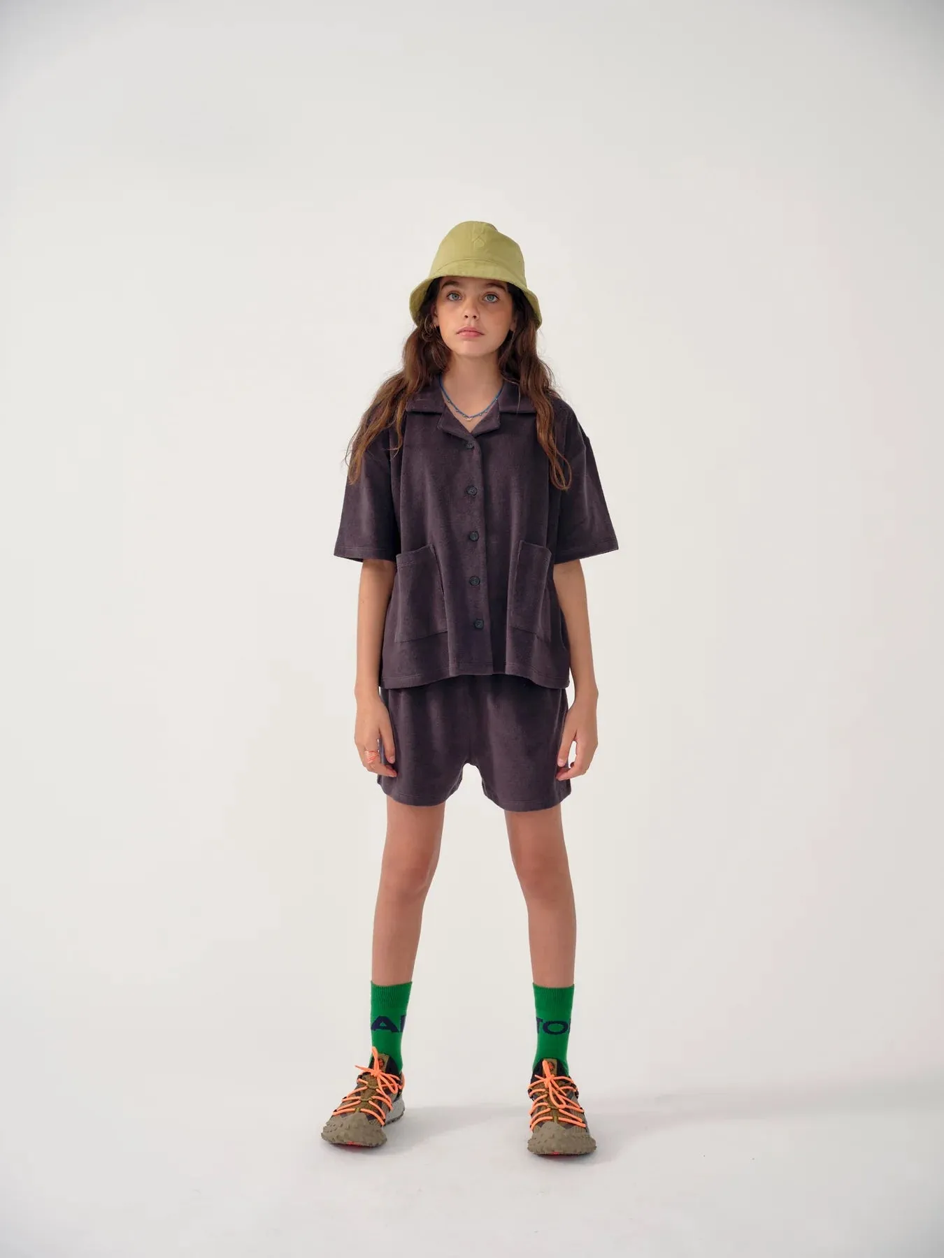 Asphalt Towelling Boxy Shirt and shorts "Outfit set"