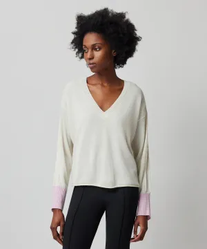ATM  Wool Cashmere Colorblock Sweater
