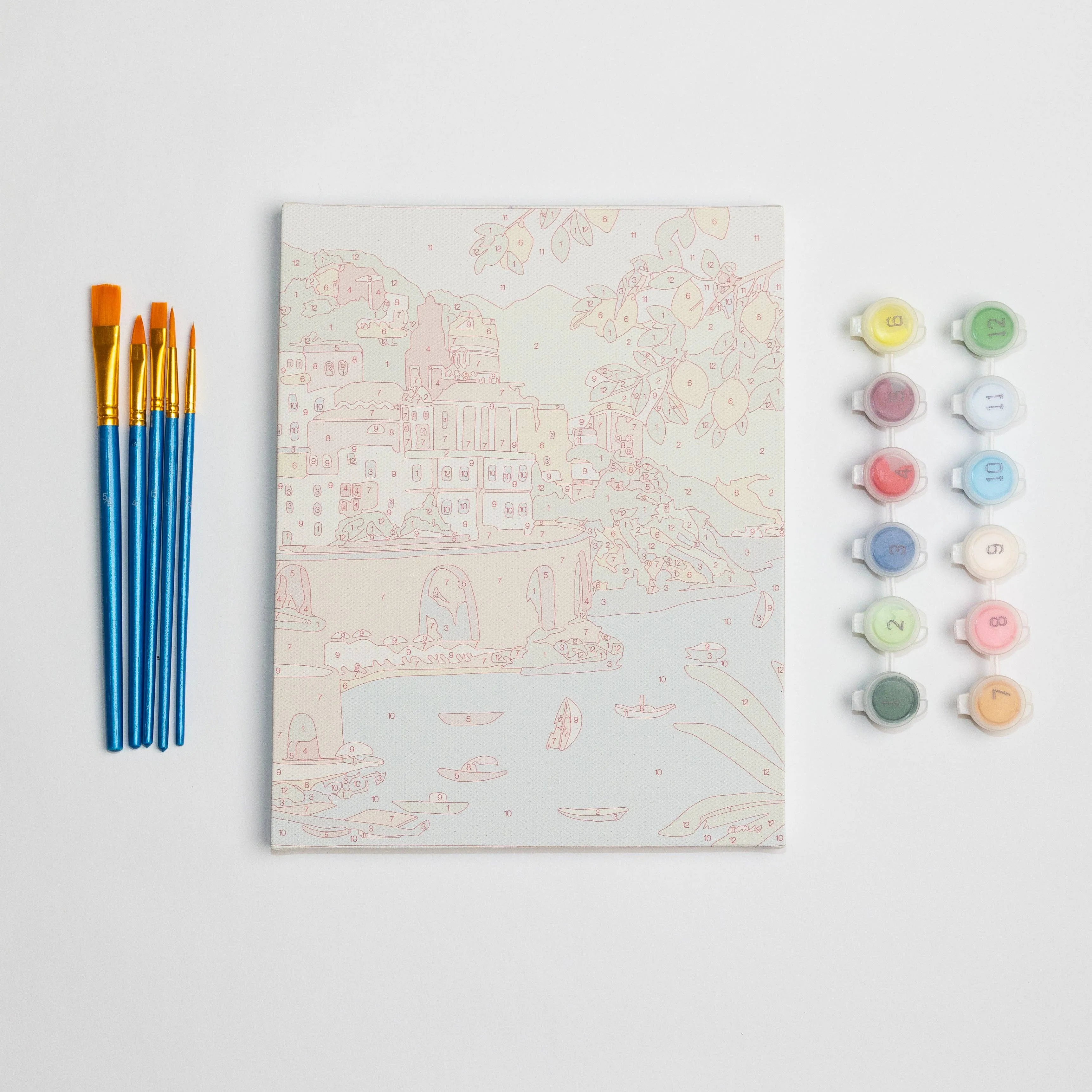 Atrani Lemons Mini Paint by Numbers Kit