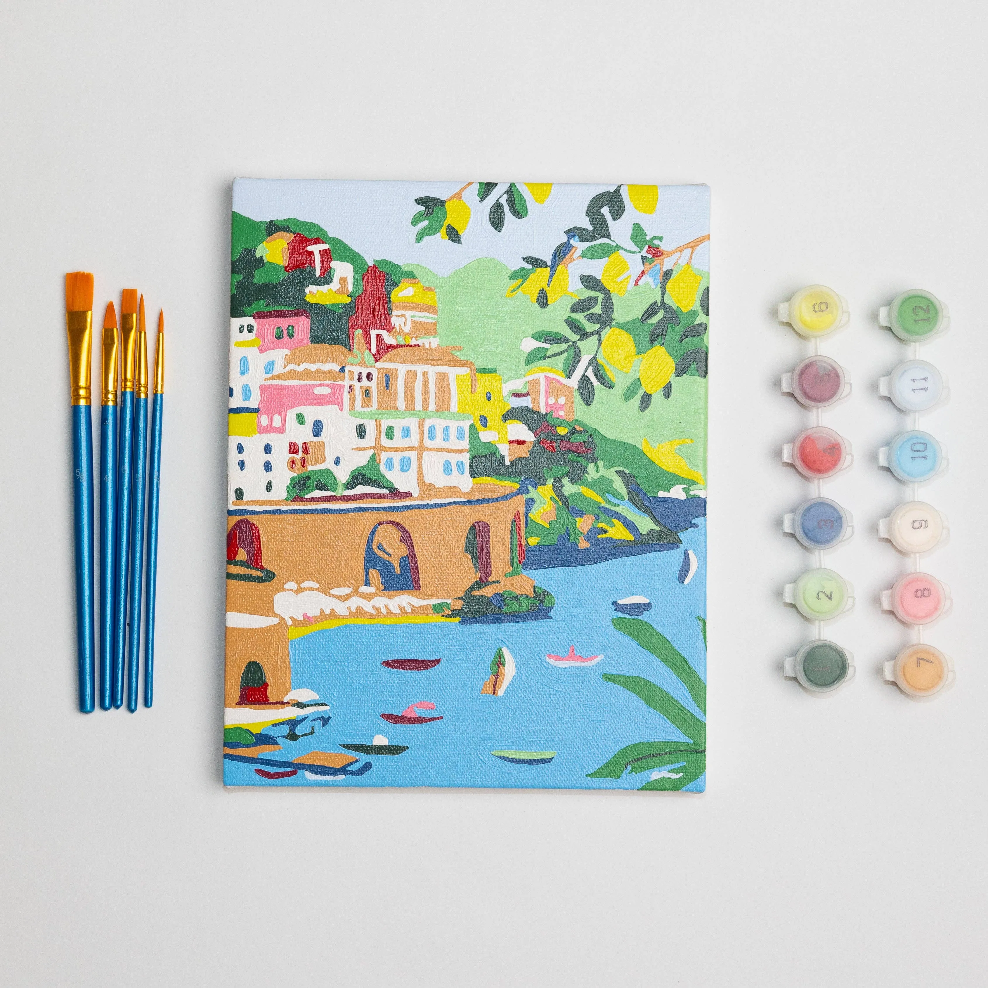 Atrani Lemons Mini Paint by Numbers Kit