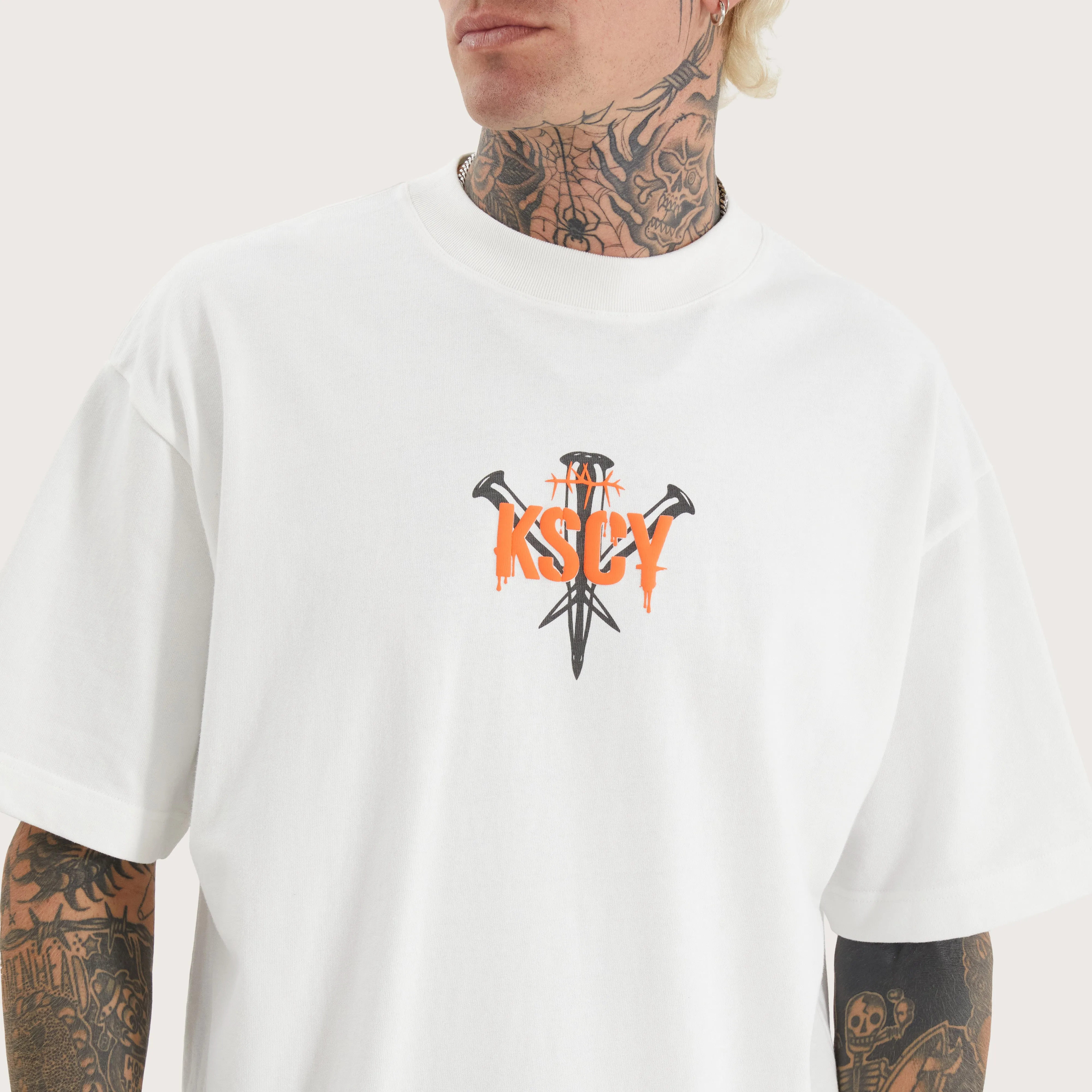 Attached Street Tee Natural White