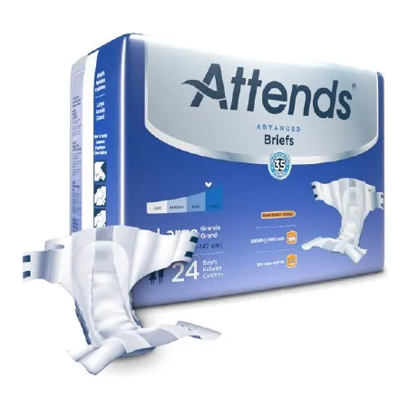 Attends DDC30 Value Tier Breathable Briefs, 44"-58", Large (Pack of 72)