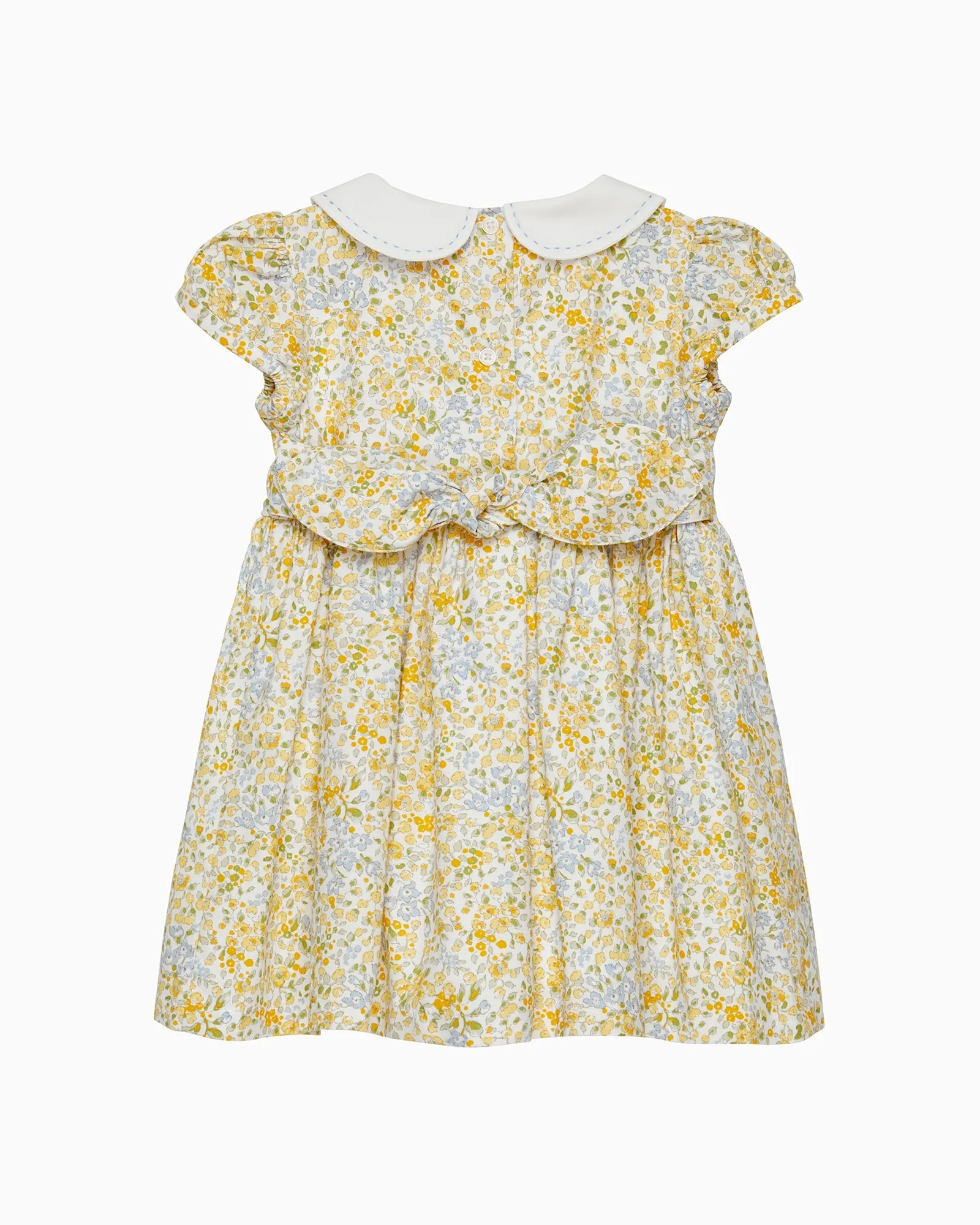 Baby Duck Dress in Lemon/Blue Floral
