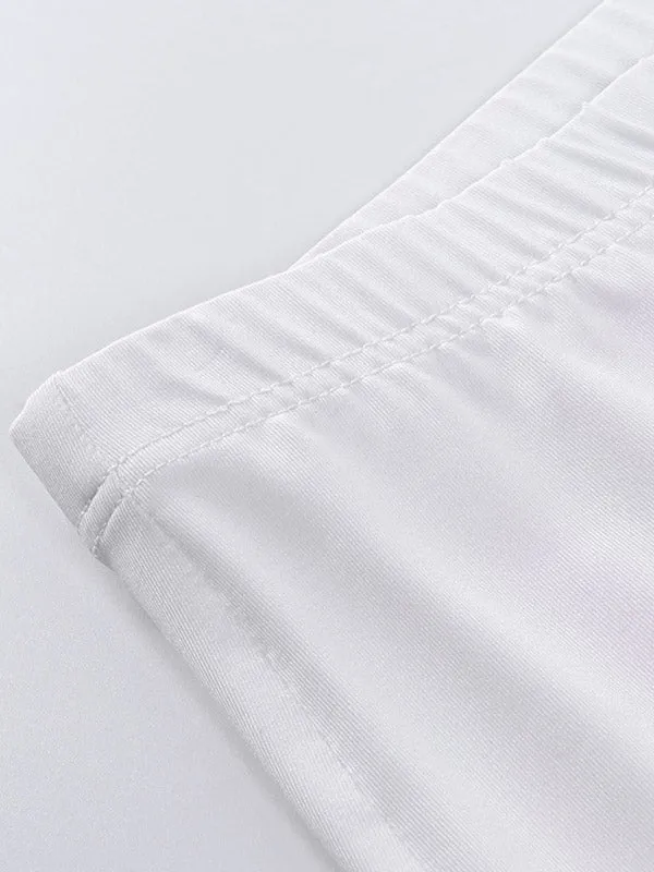 Back Rainbow Graphic Slim Shorts