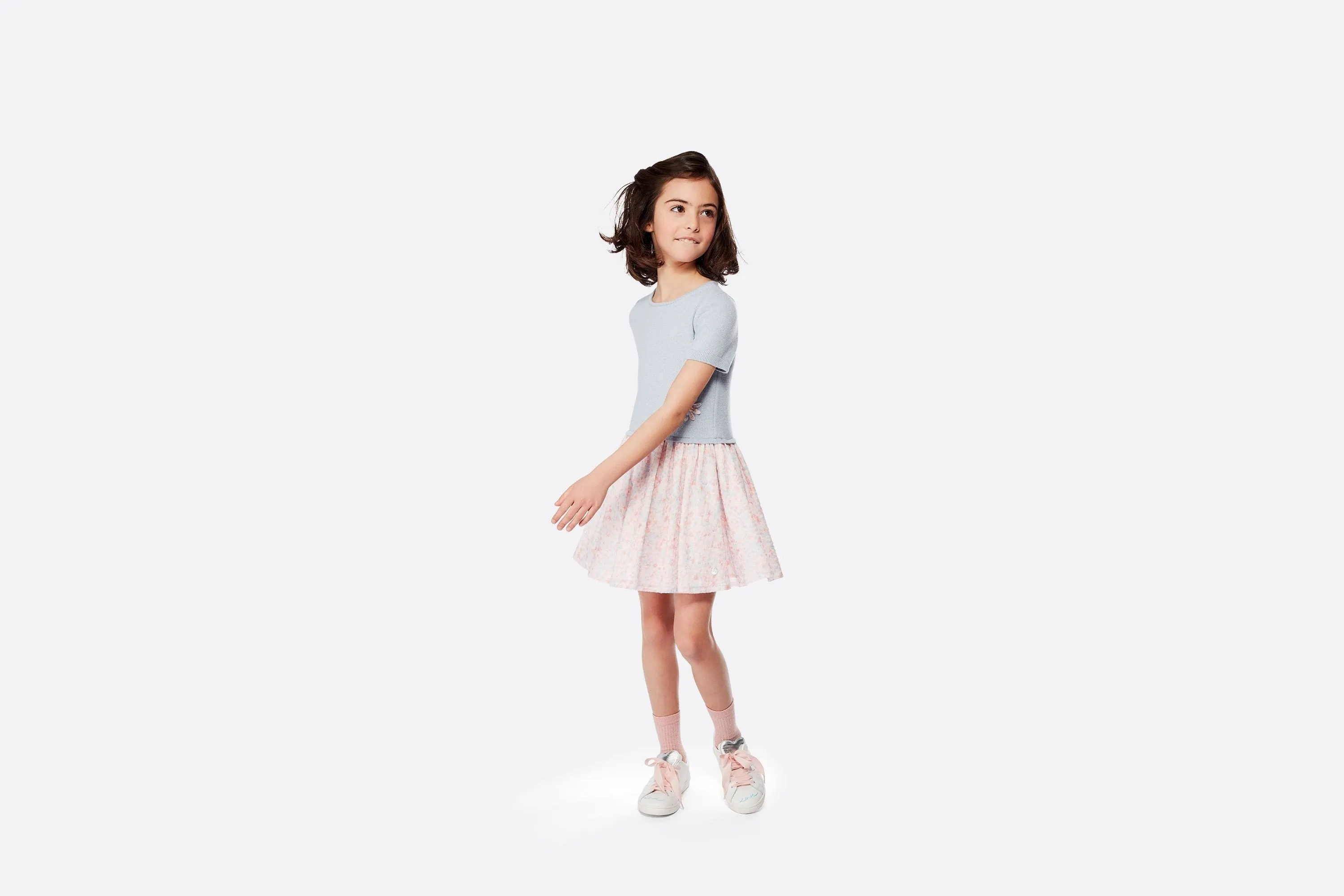 Ballerina Flat • Pale Pink Microcannage Lambskin