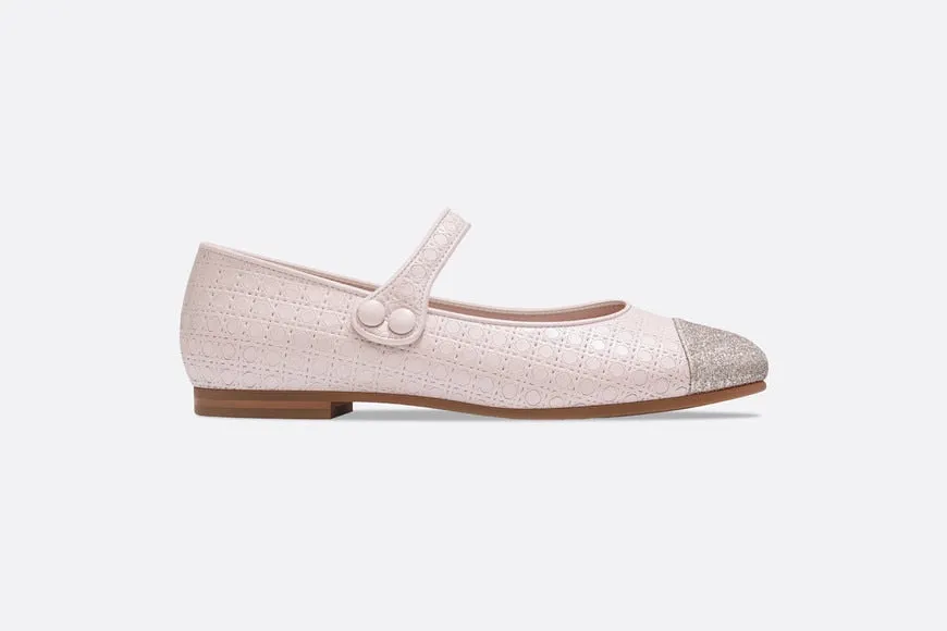 Ballerina Flat • Pale Pink Microcannage Lambskin