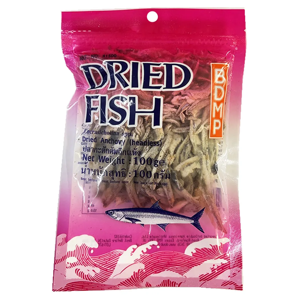 BDMP Dried Fish Dried Anchovy Headless 100g ~ BDMP 去头小江鱼干 100g