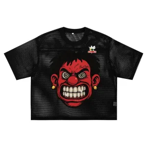 BEESMOOVE Hot Head BAD Taste See-through Boxy Net T-shirt