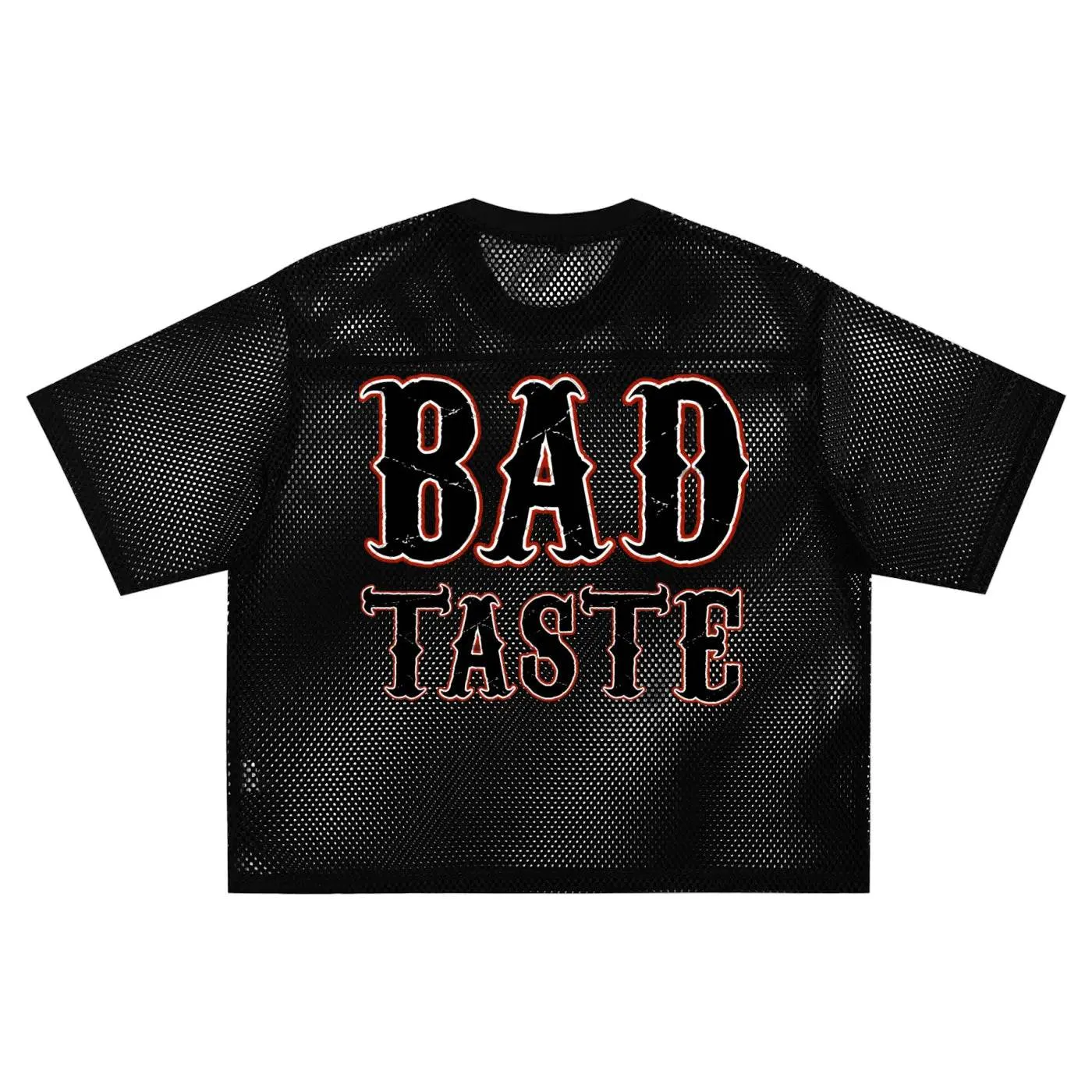 BEESMOOVE Hot Head BAD Taste See-through Boxy Net T-shirt