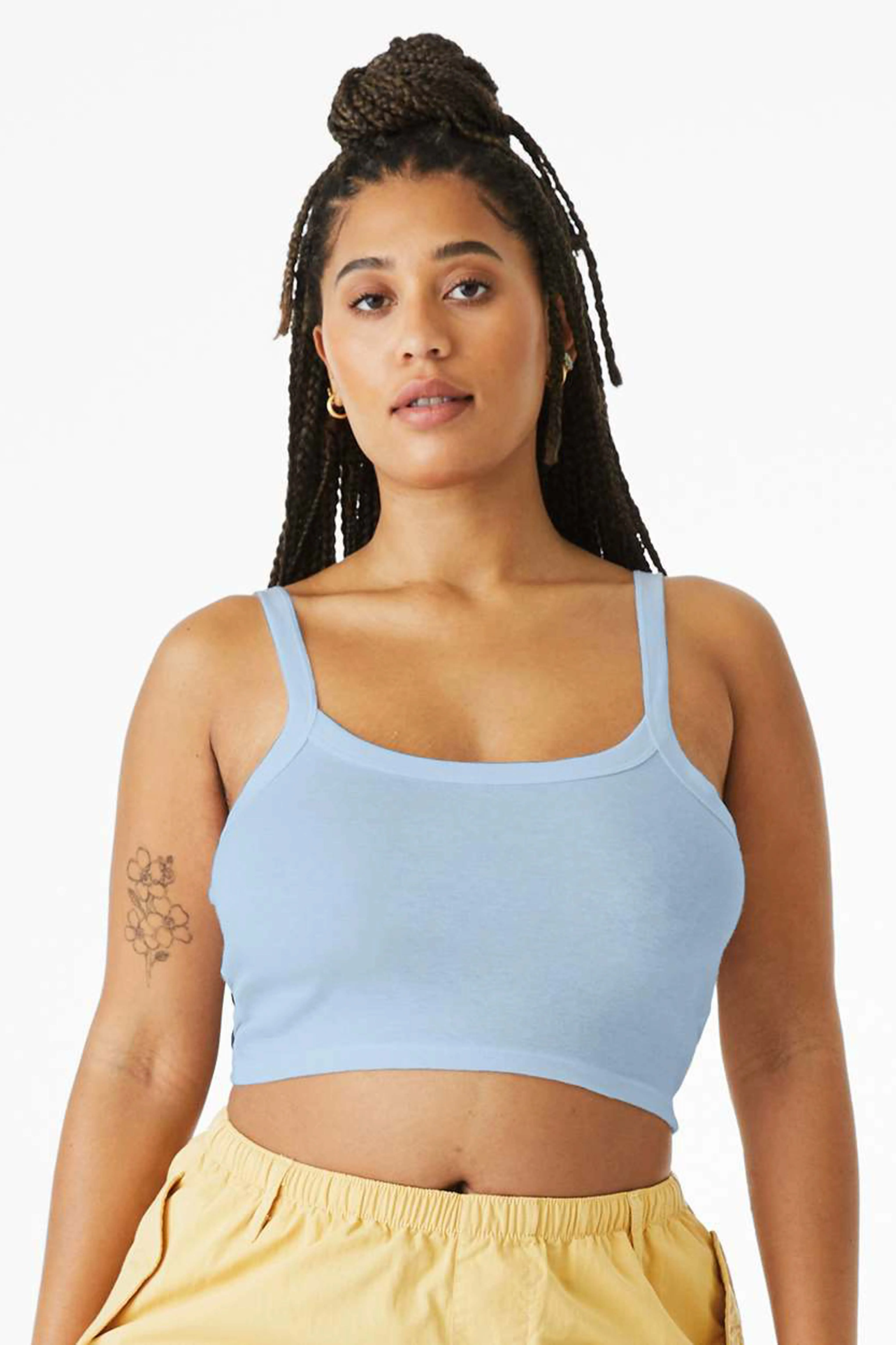 Bella Women's Micro Rib Spaghetti Strap Tank