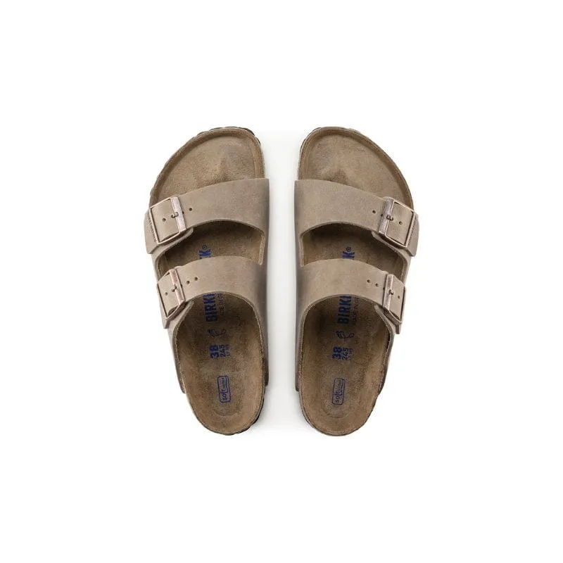 Birkenstock Womens Beige Arizona Soft Footbed Oiled Leather Sandal - 552813