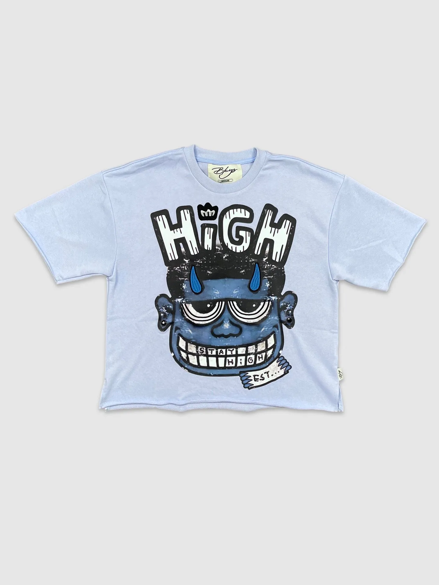 BKYS-T1199-Stay High Crop Tee