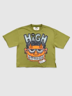 BKYS-T1199-Stay High Crop Tee