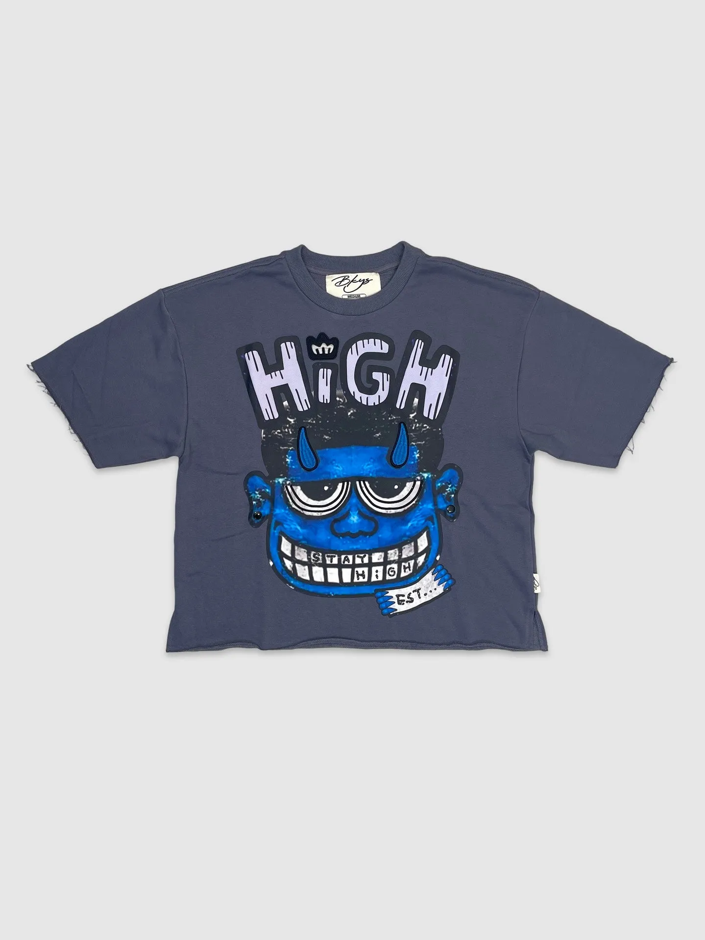 BKYS-T1199-Stay High Crop Tee