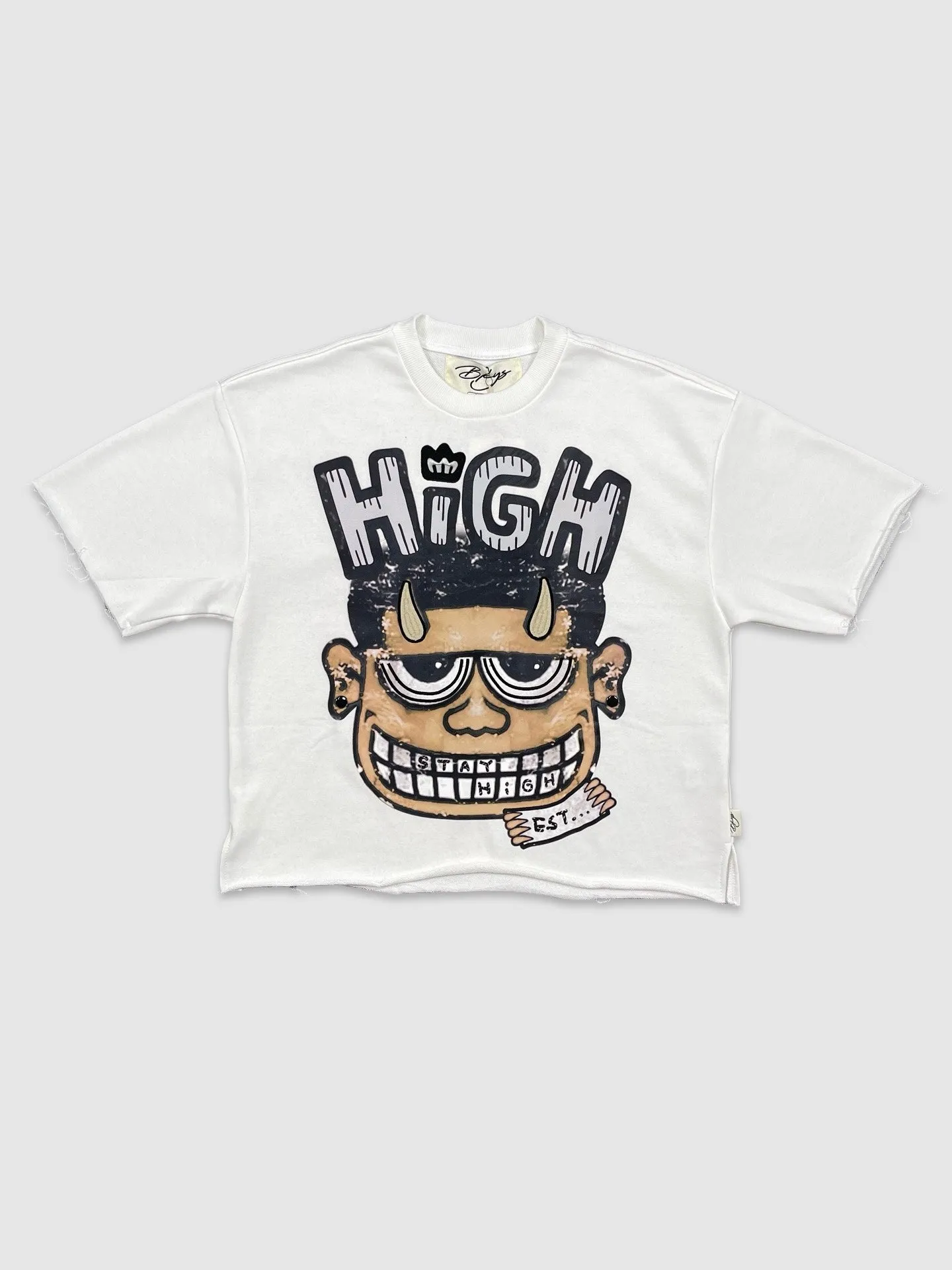 BKYS-T1199-Stay High Crop Tee