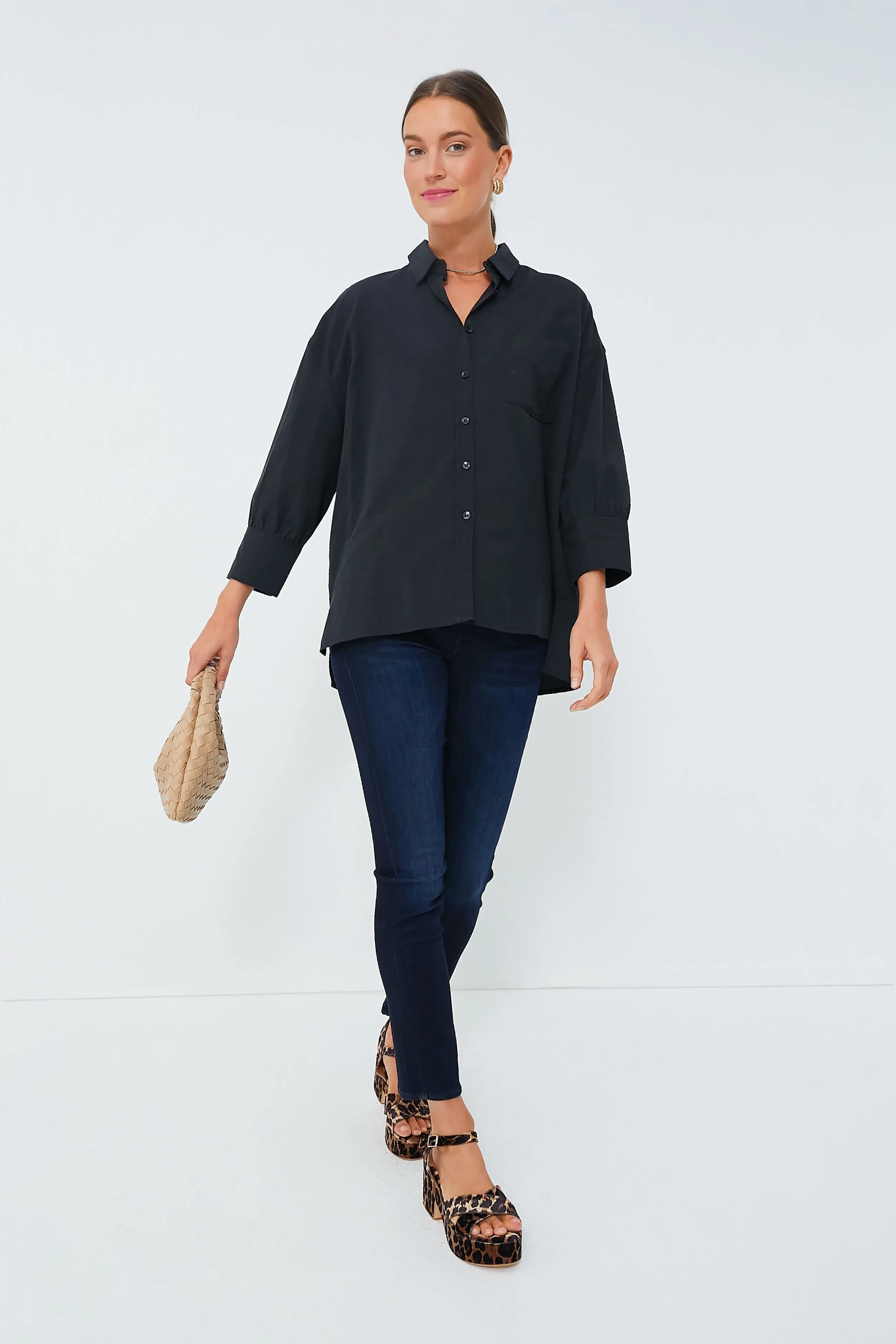 Black Adair Boyfriend Shirt