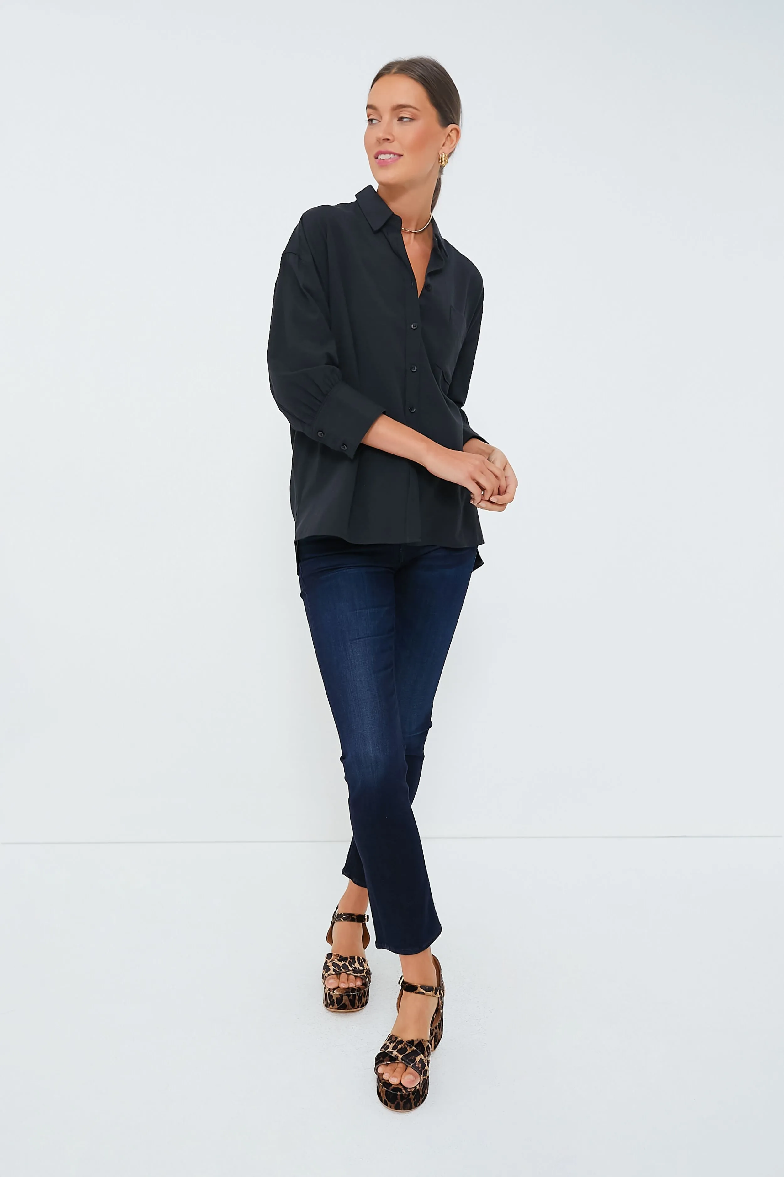 Black Adair Boyfriend Shirt