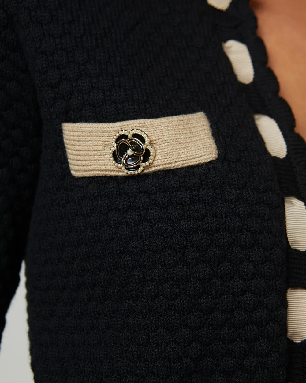 Black and Cappuccino Astor Cardigan
